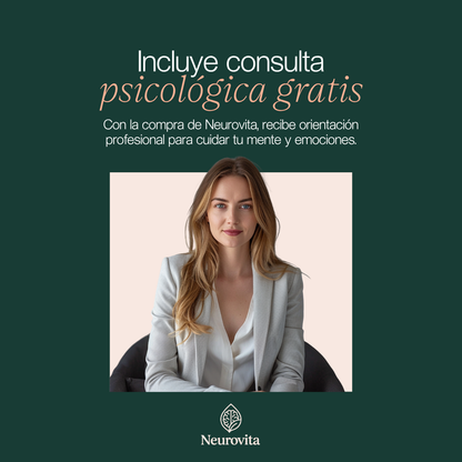 Neurovita | Concentración y Memoria | Suplemento Nootrópico Natural | L-Teanina y Melena de León