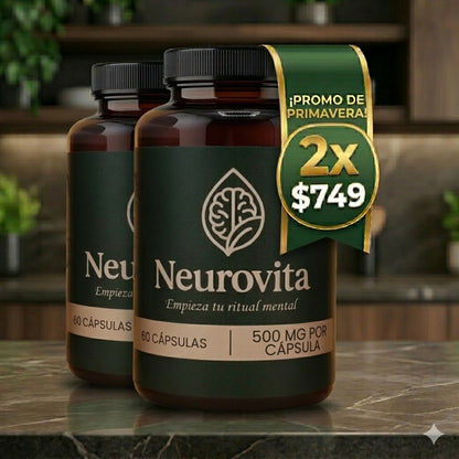 Neurovita | Concentración y Memoria | Suplemento Nootrópico Natural | L-Teanina y Melena de León