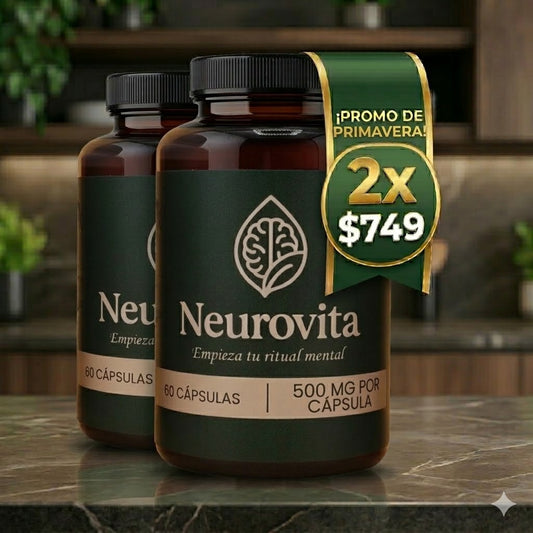 Neurovita | Concentración y Memoria | Suplemento Nootrópico Natural | L-Teanina y Melena de León